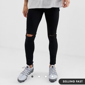 ASOS Black Ripped Jeans